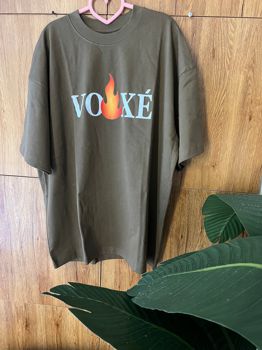 Army green VOXÉ Signature Tee